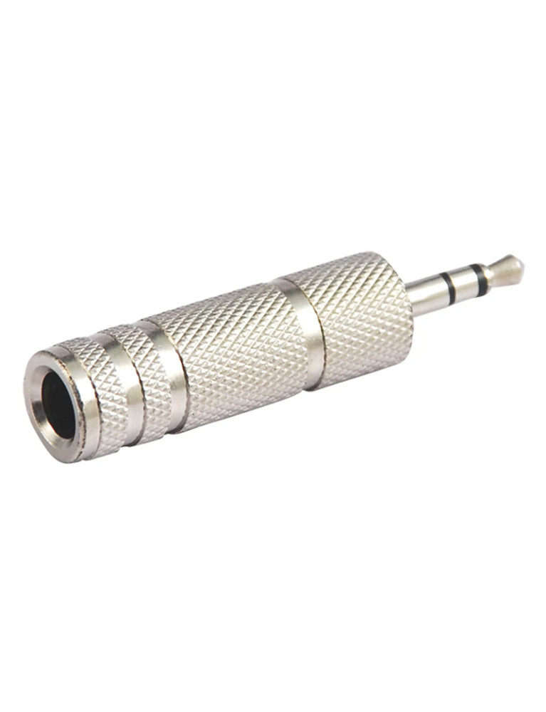 Adaptador Jack 6.3 a Plug 3.5 Stereo Metálico