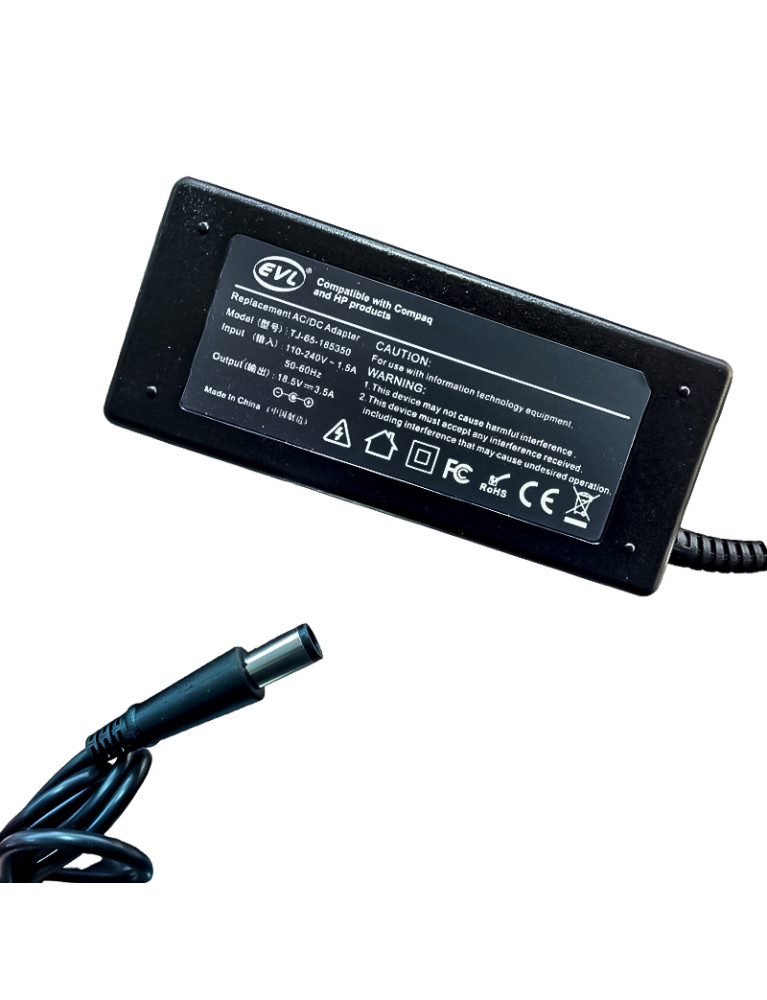 Cargador para laptop HP 18.5V 3.5A Plug Aguja