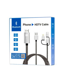 Adaptador cable HDMI 3 en 1...