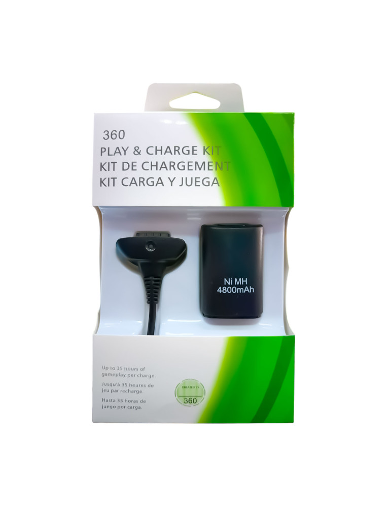 BaterÍa Recargable Para Xbox 360 Negro