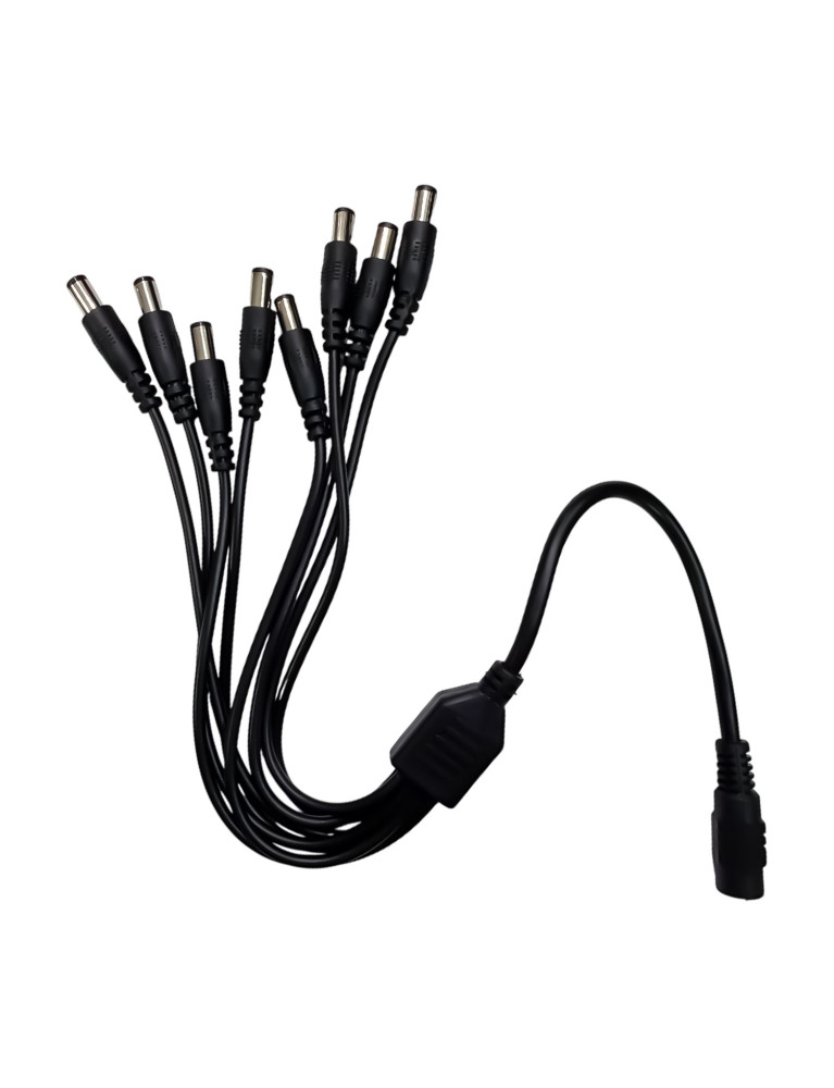 Cable De Corriente Dc Para Cámaras 1 Jack Dc 2.5 a 8 Plugs 2.5